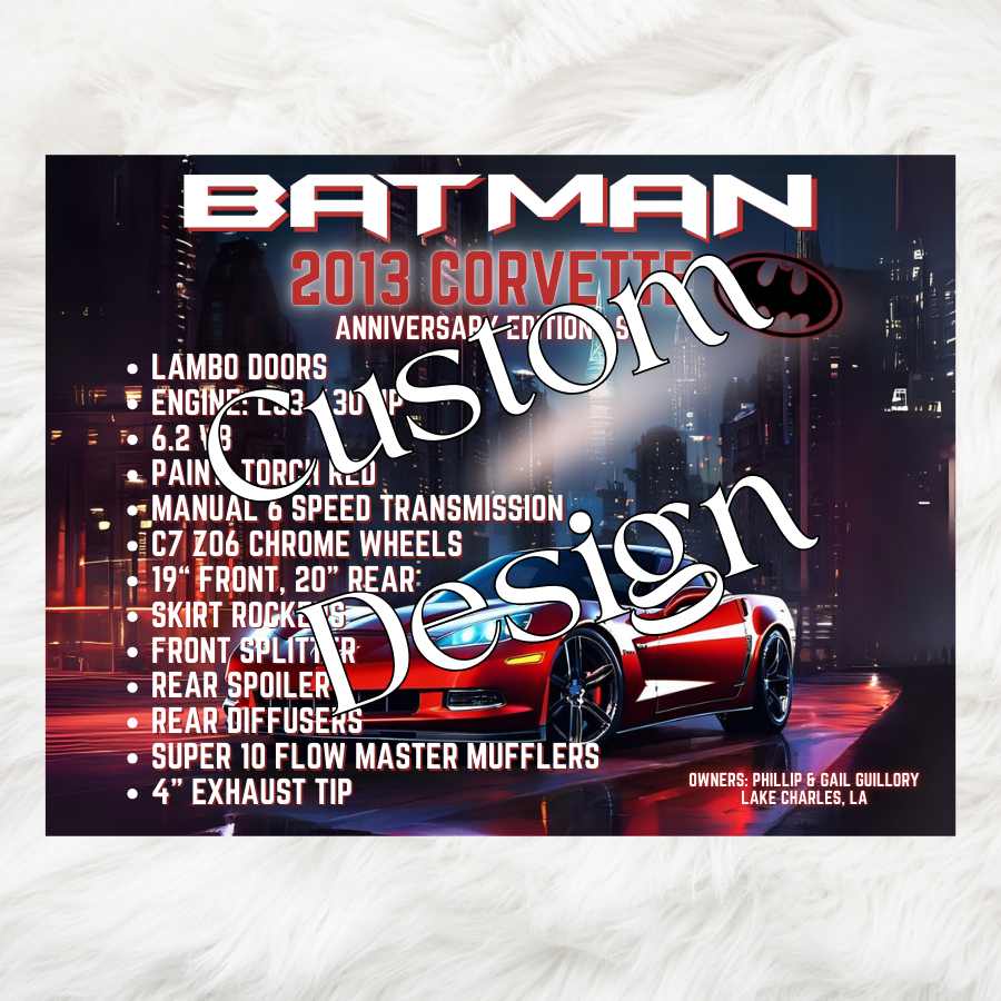 Custom Car Show Sign