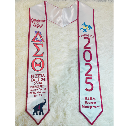 72” Glitter Grad Stole
