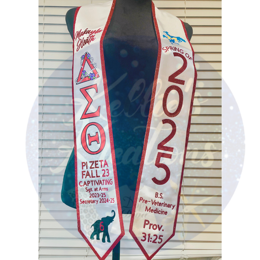 72” Glitter Grad Stole