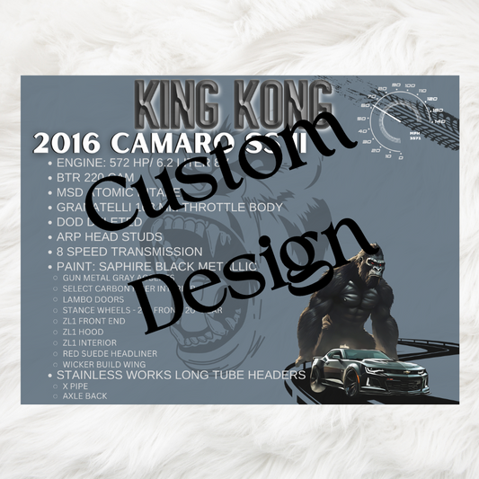 Custom Car Show Sign