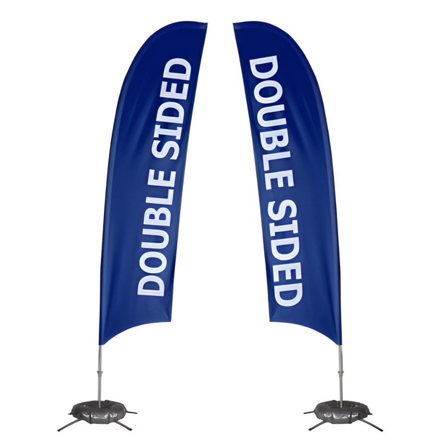 Double-Sided Feather Flag Print