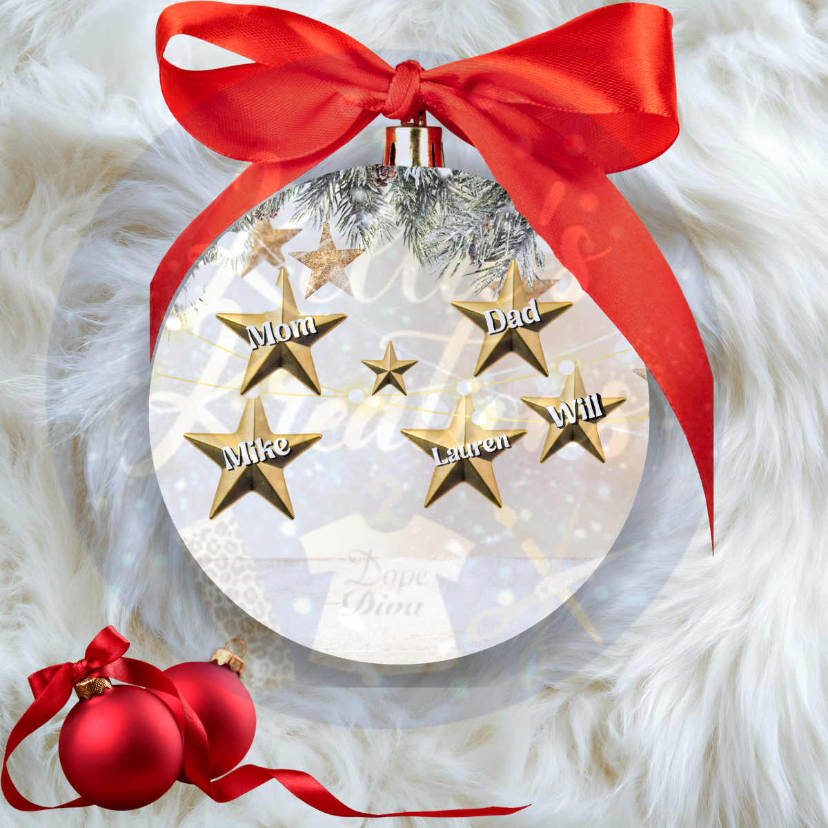 Custom Family Christmas Ornament