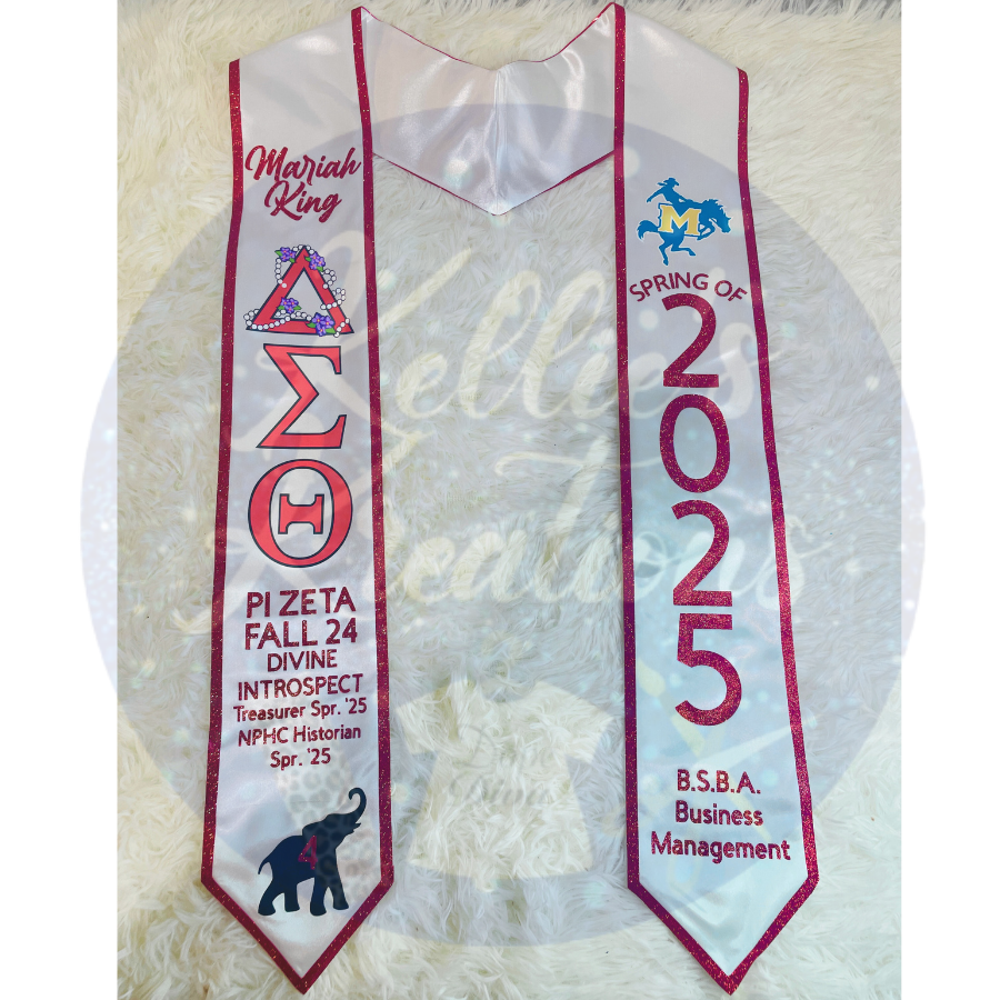 72” Glitter Grad Stole