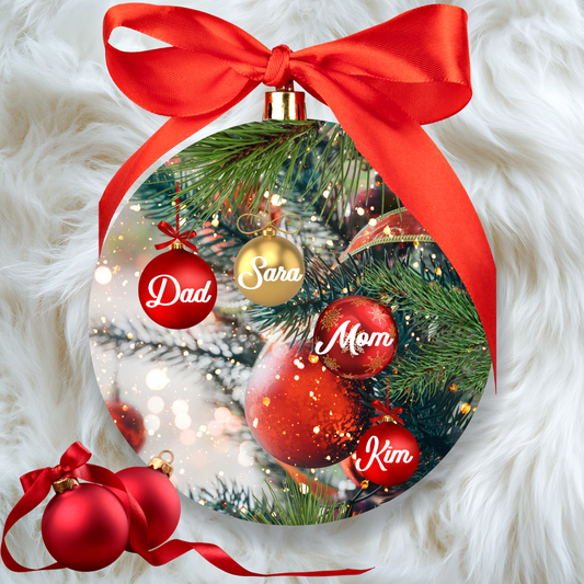 Custom Family Christmas Ornament