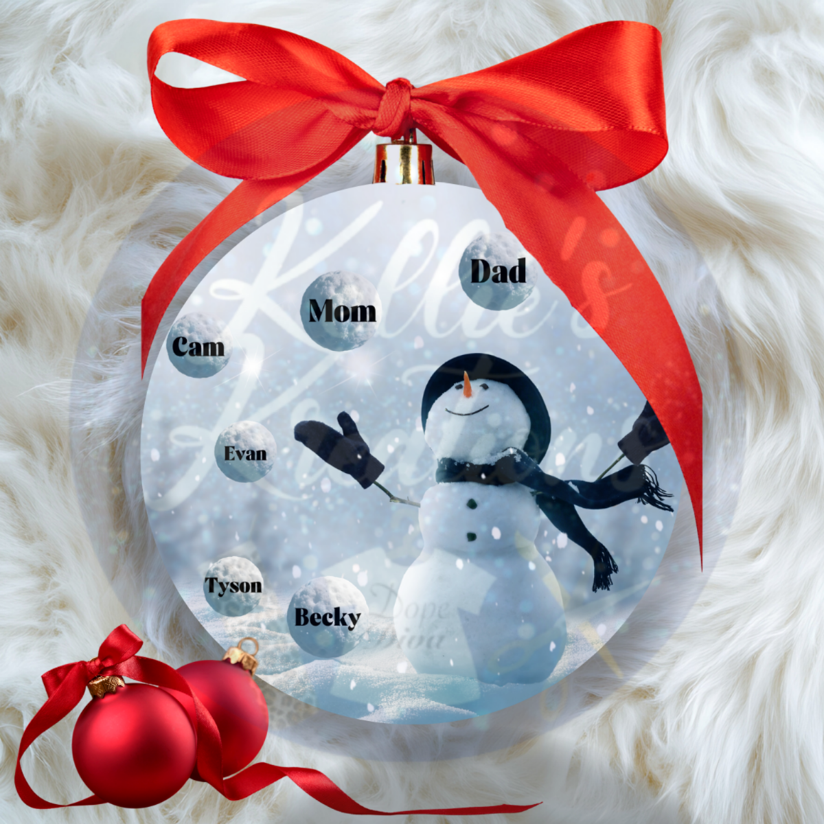 Custom Family Christmas Ornament