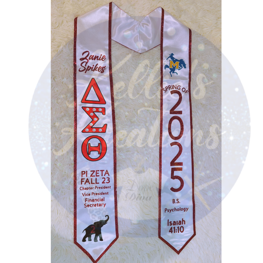 72” Glitter Grad Stole