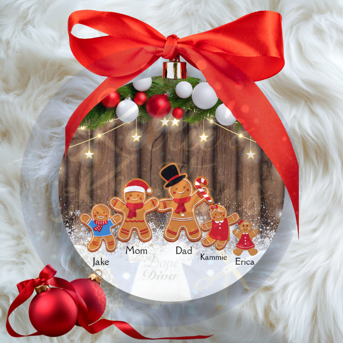 Custom Family Christmas Ornament