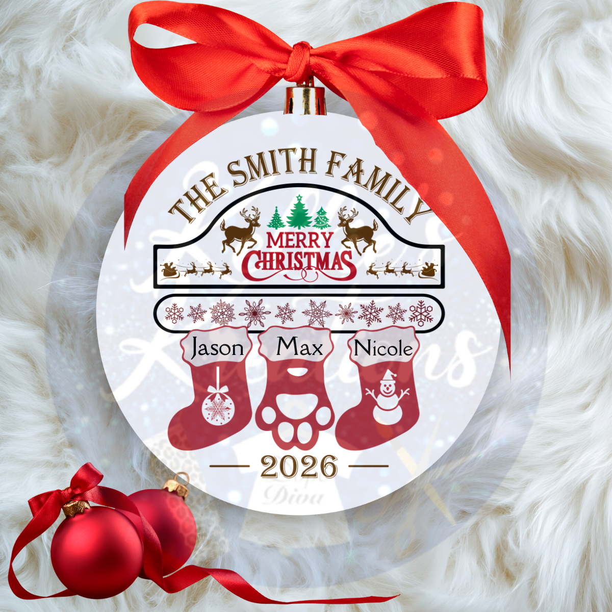 Custom Family Christmas Ornament