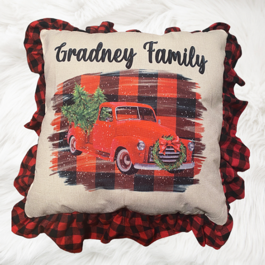 Buffalo Plaid Christmas Pillow