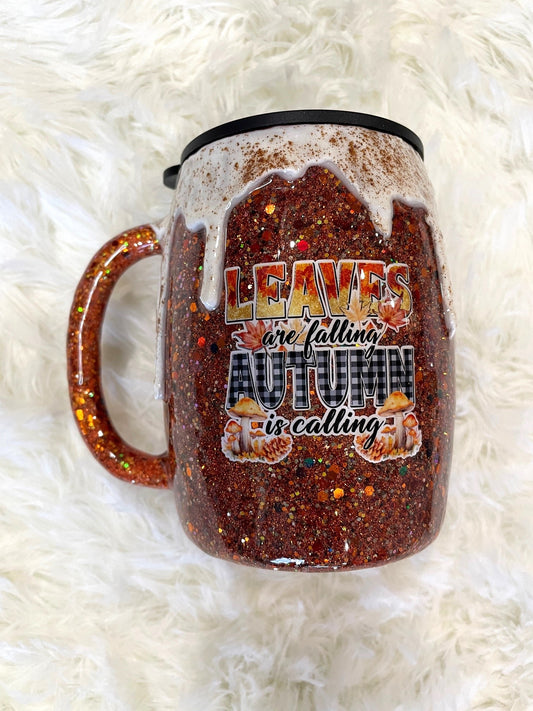 14 oz. Falling Leaves Coffee Tumbler