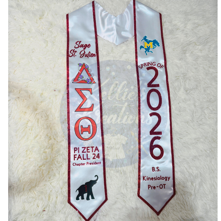 72” Glitter Grad Stole